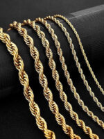 Stainless Steel Twist Chain Necklaces