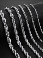 Stainless Steel Twist Chain Necklaces