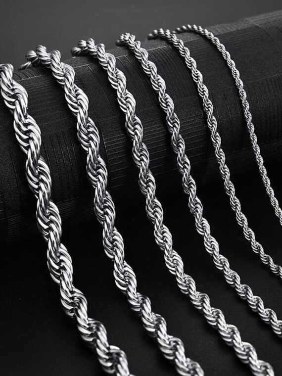 Stainless Steel Twist Chain Necklaces